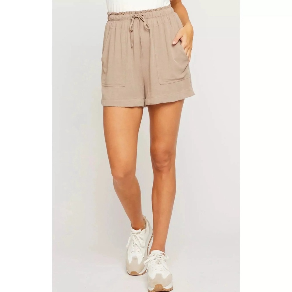 GENTLE FAWN TYRELL SHORT soft drape elasticated waist With Tie Womens Size Large